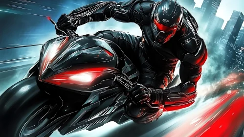 Cyberpunk Motorcycle Ride