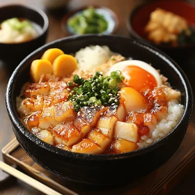 Japanese Rice Bowl with Grilled Pork