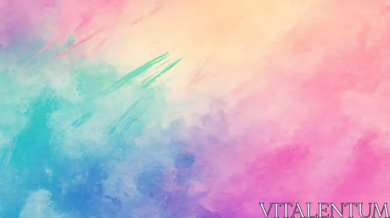 Soft Pastel Abstract Gradient Painting AI Image