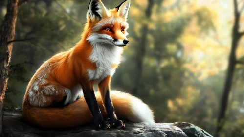 Fox Portrait in Natural Habitat