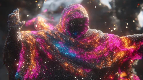 Sparkling Cloaked Figure