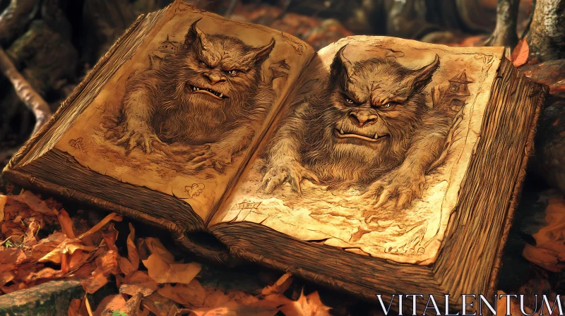 AI ART Monstrous Inhabitants of an Antique Book