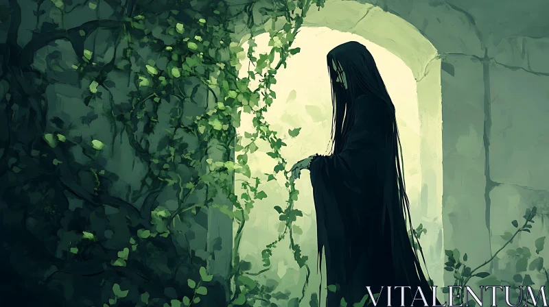 AI ART Mysterious Silhouette by Overgrown Portal