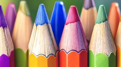 Close-Up of Multicolored Pencils