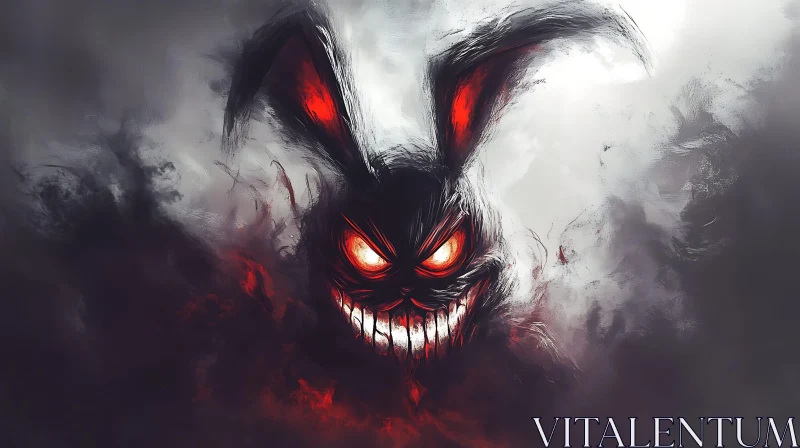 Evil Bunny Digital Art AI Image