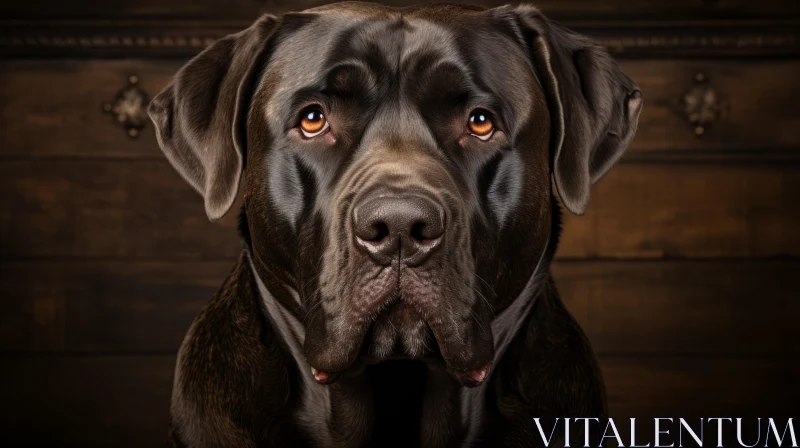 Captivating Brown Dog Portraiture with Soft Lighting AI Image