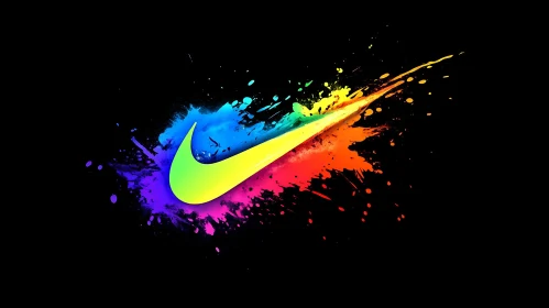 Logo with Rainbow Paint Splash