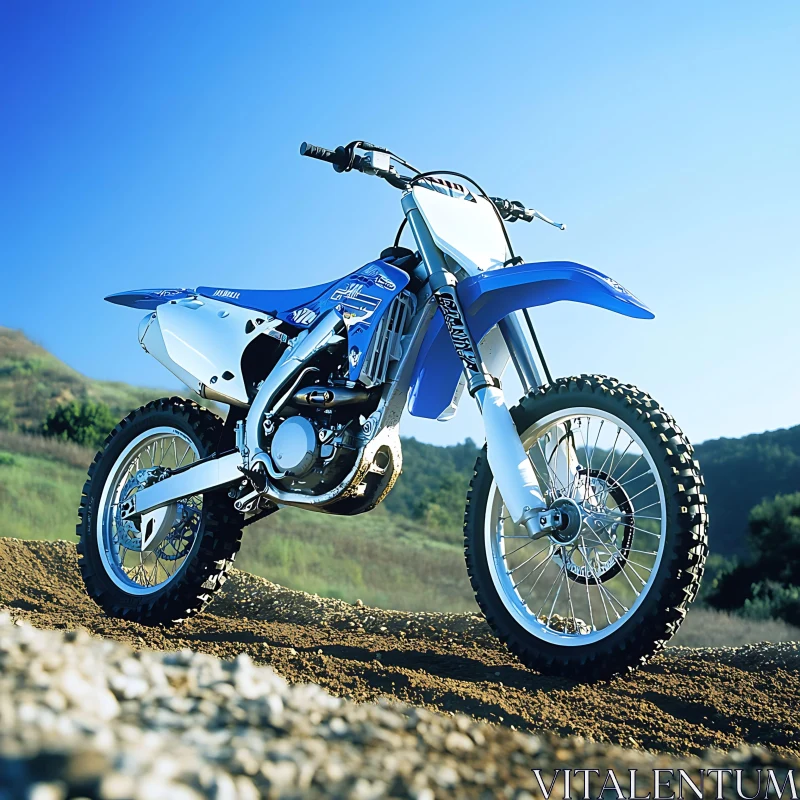 Off-Road Motorcycle on Terrain AI Image