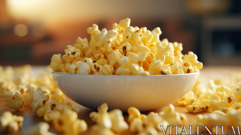 Illuminated Popcorn Bowl - A Fusion of Mosscore and Organic Chaos AI Image