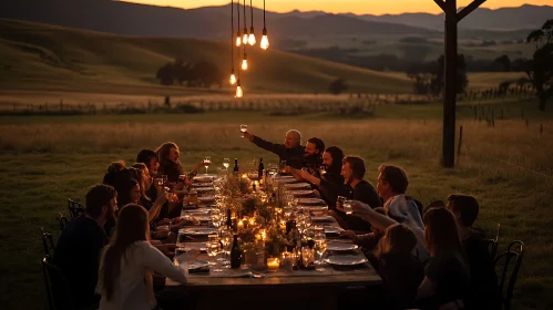 Outdoor Dining at Dusk