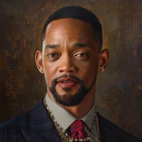 Intricate Will Smith Portrait in Artistic Style