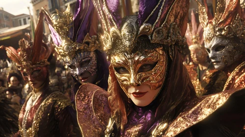 Ornate Masks at Venice Carnival