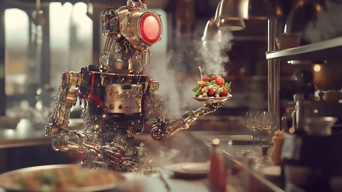 Steampunk Robot Culinary Creation