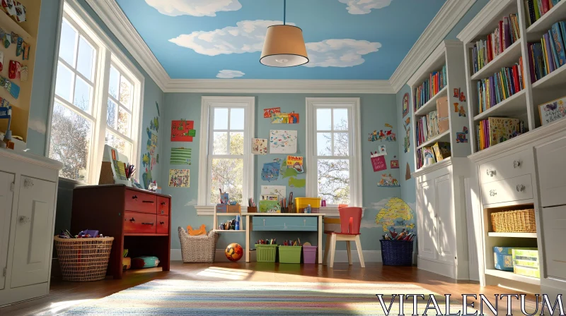 AI ART Children's Playroom with Creative Decor