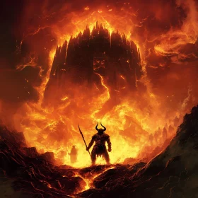 Fiery Demon's Domain: A Hellish Vision