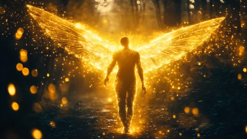 Radiant Angel Walking in Light