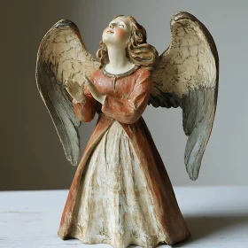 Vintage Angel Statue in Contemplation