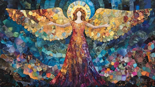 Heavenly Angel Mosaic Artwork