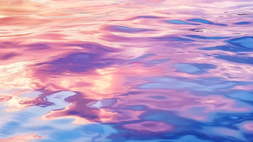 Serene Reflections: Pastel Waves at Sunset