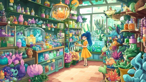 Charming Cartoon-Style Shop Interior