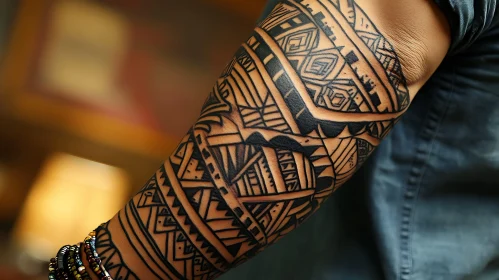 Geometric Patterns Tattoo on Arm