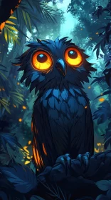 Enigmatic Owl in a Forest