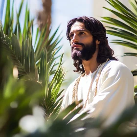 Serene Man in Nature's Embrace