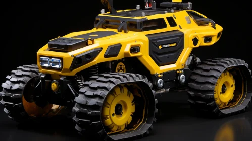 Futuristic Model Truck in Yellow and Black