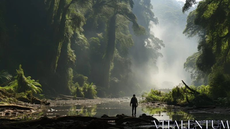 Majestic Rainforest: A Captivating Image of Nature's Power AI Image
