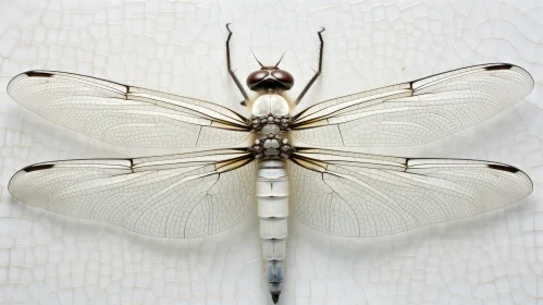 Stunning Dragonfly on White Background - Nature's Intricate Beauty