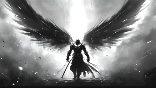 Dark Angel With Sword