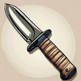 Cartoon Style Knife Image