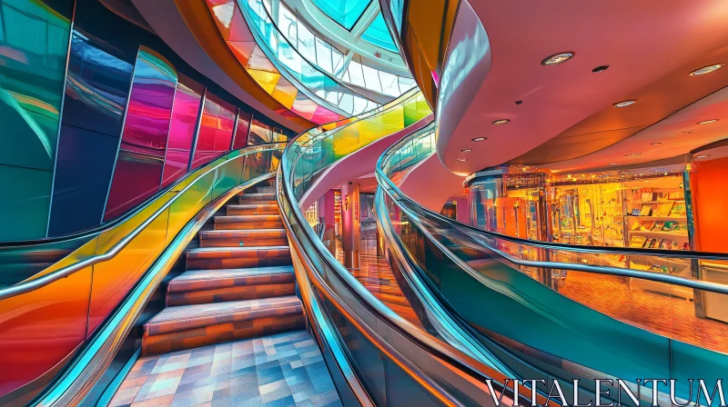 Architectural Rainbow Interior AI Image