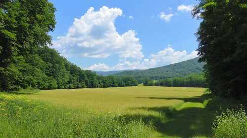 Picturesque Landscape with Field View