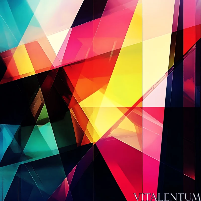 Colorful Geometric Abstract Patterns AI Image