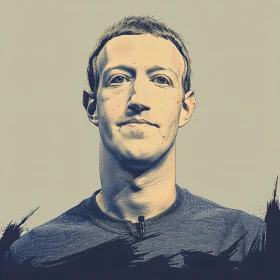 Digital Art of Mark Zuckerberg