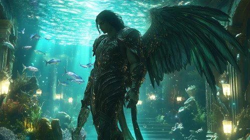 Underwater Angelic Protector