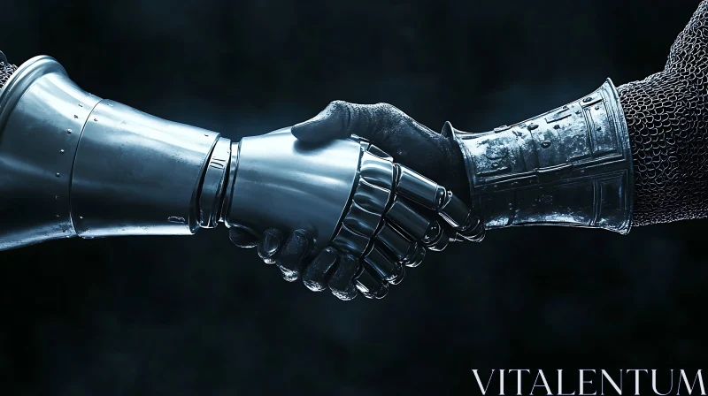 AI ART Handshake of Knights