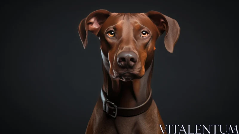 Captivating Doberman Pinscher Portrait - A Fusion of Contemporary Realism and Photo-realism AI Image