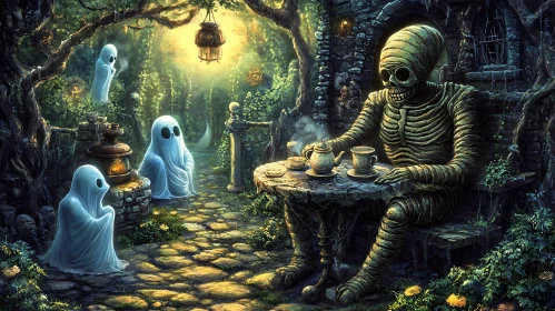 A Ghostly Gathering in the Garden