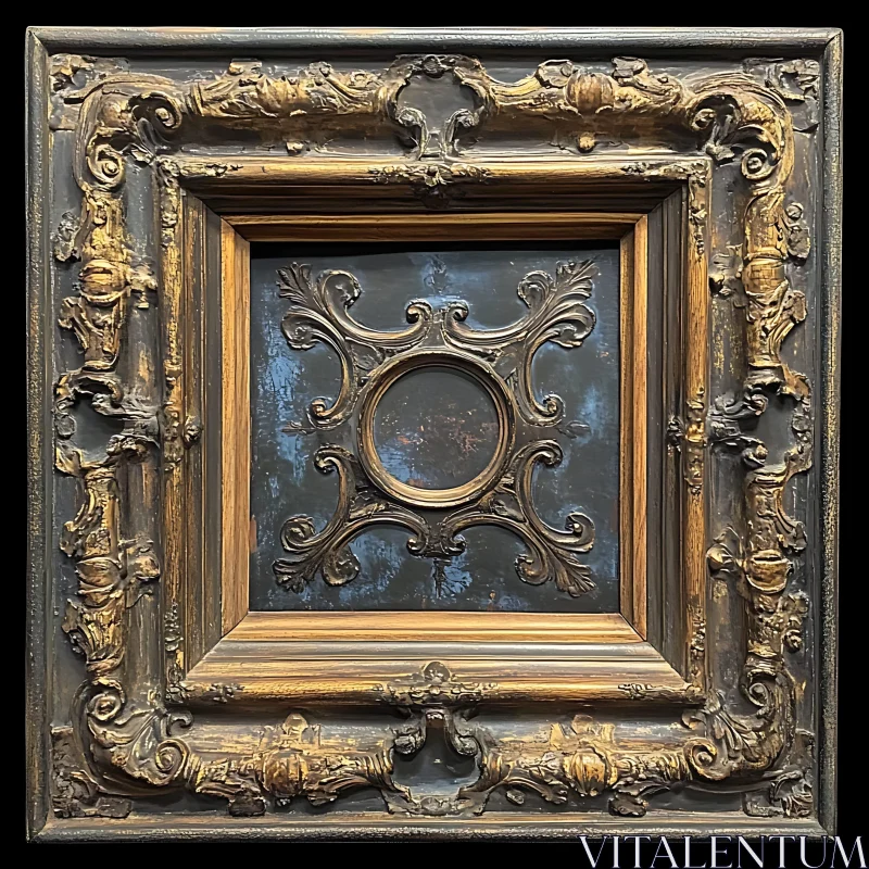 AI ART Antique Decorative Frame with Intricate Details