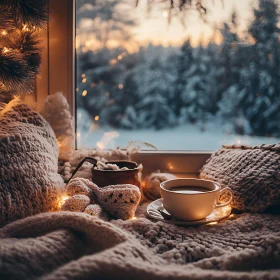 Warm Winter Coffee by the Window