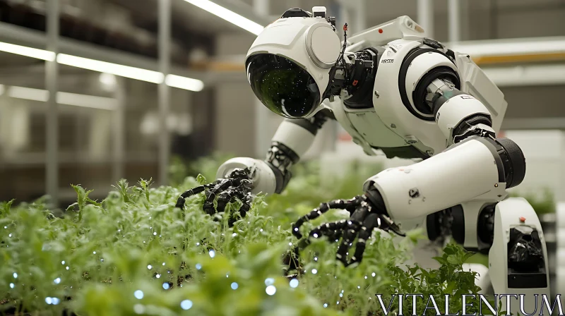 Futuristic Robot Farming AI Image