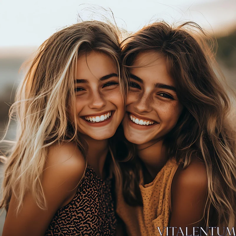 Radiant Smiles of Young Women