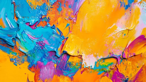 Textured Abstract Painting: A Symphony of Colors