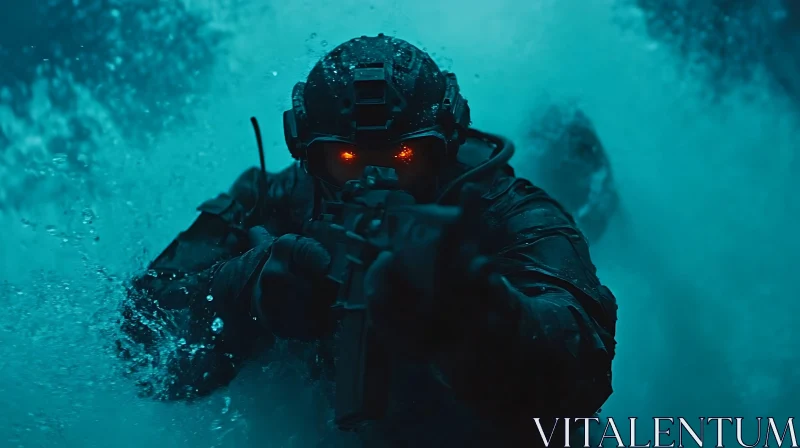Warrior with Glowing Eyes AI Image