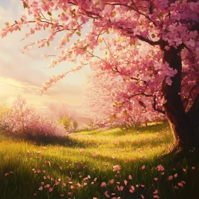 Pink Petals Landscape