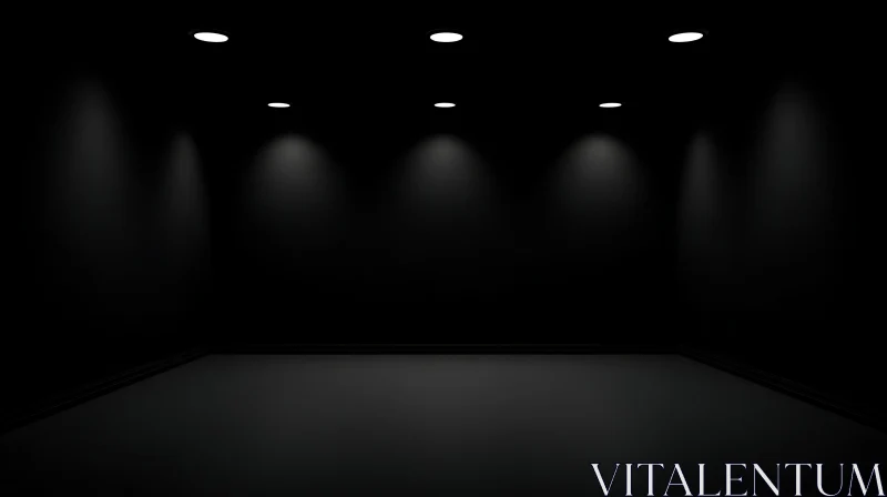 Dark Room with Ceiling Lights