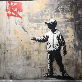 Urban Art: Silhouette of a Boy