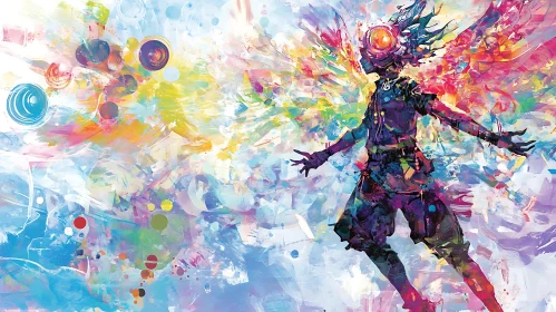 Colorful Abstract Whirlwind Art